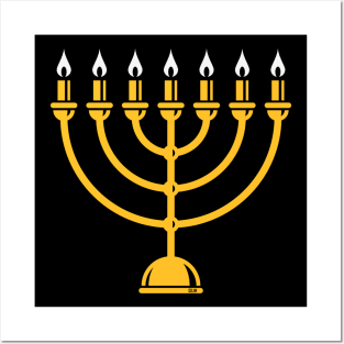 Menorah / Seven-Armed Lampstand (Judaism / Religion / 2C) Posters and Art